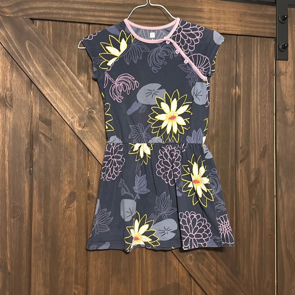 Tea collection navy floral dress size 6